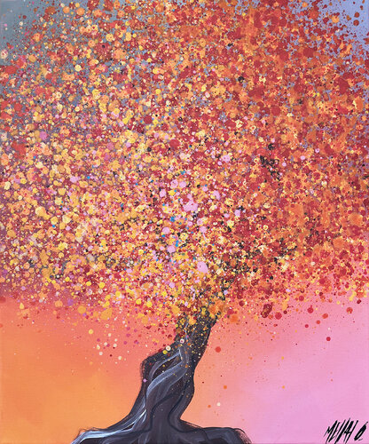 Flamboyant...  (SOUVENIRS DU SUD 2022) di Olivier Messas, Pittura in vendita su Singulart