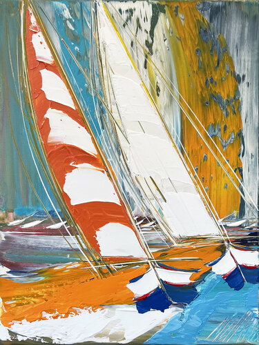 À deux... (Esprit voile 2022) di Olivier Messas, Pittura in vendita su Singulart
