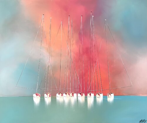 Liberté à l’horizon... (ESPRIT VOILE 2022) van Olivier Messas, Schilderij te koop op Singulart