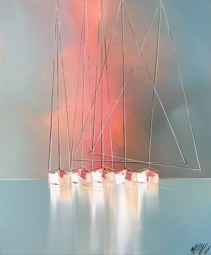Le temps d’une pause... (Esprit voile 2022) van Olivier Messas, Schilderij te koop op Singulart