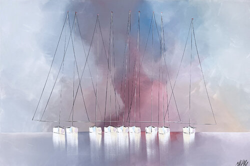 Rêverie... (ESPRIT VOILE 2022) van Olivier Messas, Schilderij te koop op Singulart