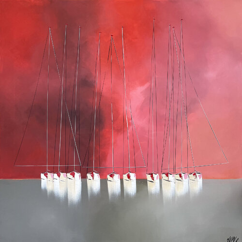 Nouvelle aurore... (ESPRIT VOILE 2022) van Olivier Messas, Schilderij te koop op Singulart