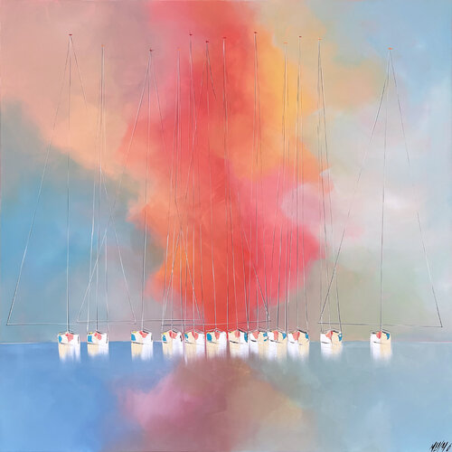 Nouveaux ’horizons... (ESPRIT VOILE 2022) van Olivier Messas, Schilderij te koop op Singulart