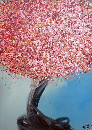 Le temps des cerisiers...  (SOUVENIRS DU SUD 2022) van Olivier Messas, Schilderij te koop op Singulart