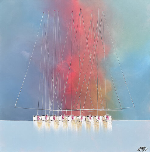 Horizon lointain... (ESPRIT VOILE 2022) van Olivier Messas, Schilderij te koop op Singulart