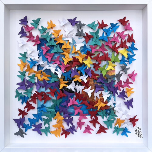 Un ciel de liberté...  (ORIGAMI 2022) van Olivier Messas, Werk op papier te koop op Singulart