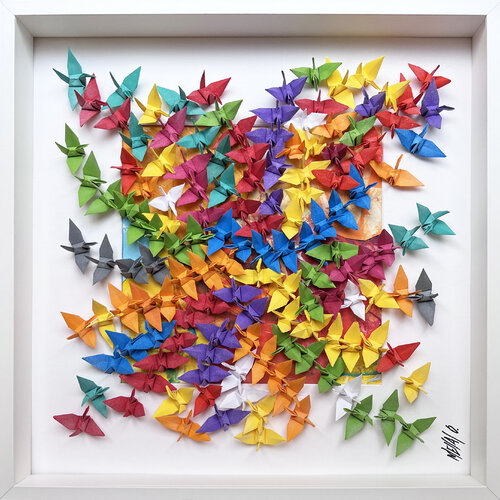 Le chant des oiseaux...  (ORIGAMI 2022) von Olivier Messas, Werk auf Papier kaufen auf Singulart