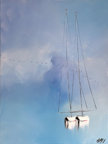 Toujours ensemble... (ESPRIT VOILE 2022) van Olivier Messas, Schilderij te koop op Singulart