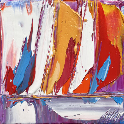 Régate... (ESPRIT VOILE 2022) by Olivier Messas, 회화 for Sale on Singulart