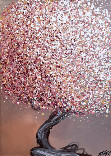 Cerisier en fleurs...  (SOUVENIRS DU SUD 2022) van Olivier Messas, Schilderij te koop op Singulart