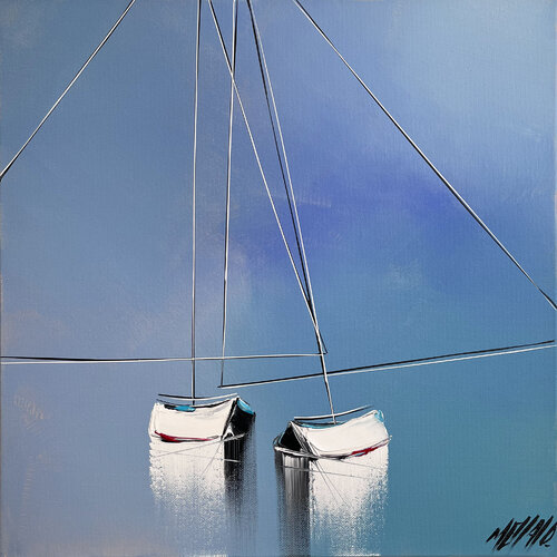 L'un contre l'autre... (Esprit voile 2022) van Olivier Messas, Schilderij te koop op Singulart