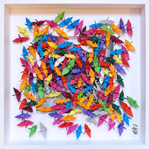 LOVE...  (ORIGAMI 2022) van Olivier Messas, Werk op papier te koop op Singulart