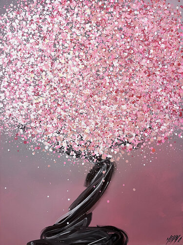 Le temps des cerisiers...  (SOUVENIRS DU SUD 2022) van Olivier Messas, Schilderij te koop op Singulart