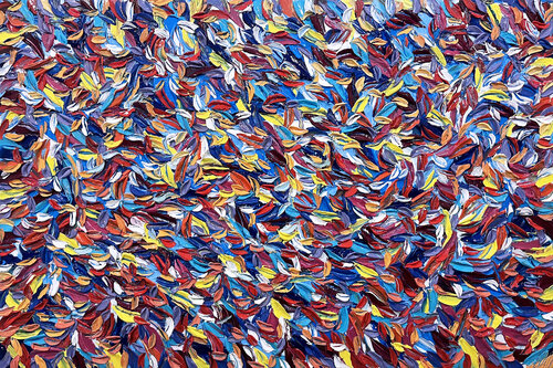 Les couleurs du bonheur... (Expression libre 2022) by Olivier Messas, Painting for Sale on Singulart