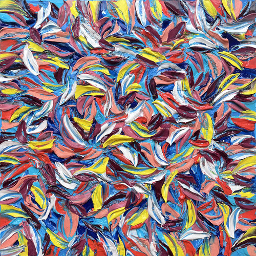 Sourire à la vie... (Expression libre 2022) by Olivier Messas, Painting for Sale on Singulart