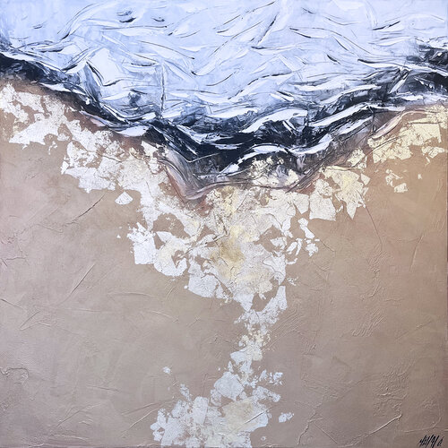 Reflets d'or (PAYSAGE ABSTRAIT 2023) di Olivier Messas, Pittura in vendita su Singulart