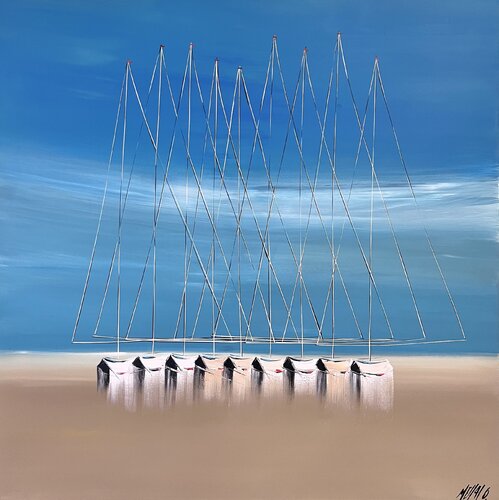 À marée basse... (ESPRIT VOILE 2023) van Olivier Messas, Schilderij te koop op Singulart