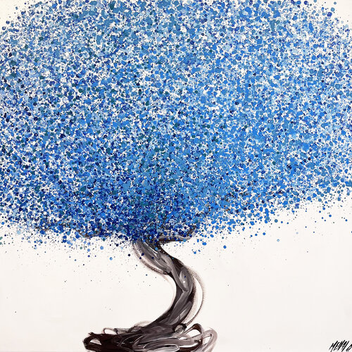 L'arbre bleu... (SOUVENIRS DU SUD 2023) by Olivier Messas, Painting for Sale on Singulart