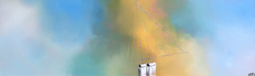 À l'infini... (ESPRIT VOILE 2023) van Olivier Messas, Schilderij te koop op Singulart