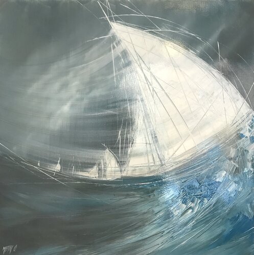 Le vent dans les voiles... (2015) di Olivier Messas, Pittura in vendita su Singulart