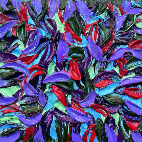 Purple rain... (Expression libre 2023) di Olivier Messas, Pittura in vendita su Singulart