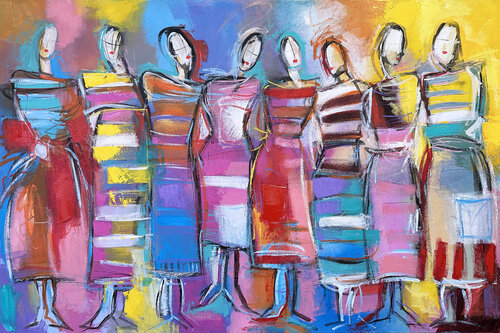 Défilé de mode... (2023) di Olivier Messas, Pittura in vendita su Singulart