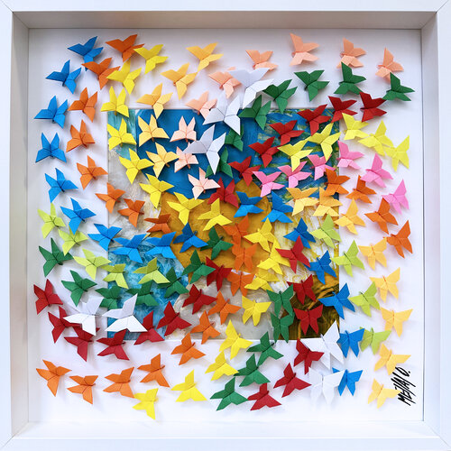 Avoir des papillons dans le ventre...  (ORIGAMI 2023) de Olivier Messas, Obra en papel a la venta en Singulart