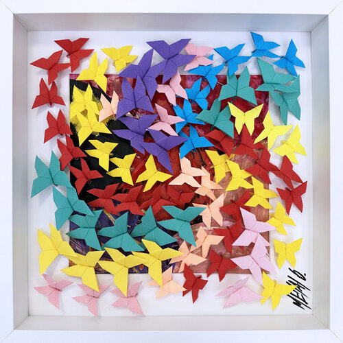Bonheur... (ORIGAMI 2023) by Olivier Messas, Work on Paper for Sale on Singulart