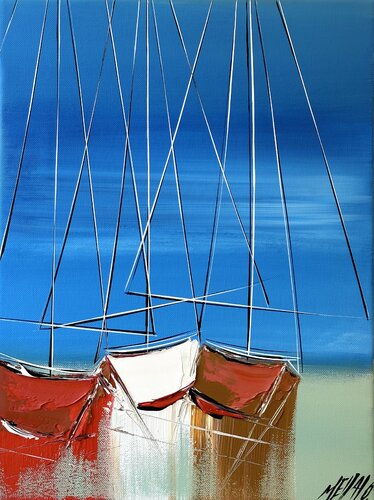 Le temps qui passe... (ESPRIT VOILE 2023) by Olivier Messas, Painting for Sale on Singulart
