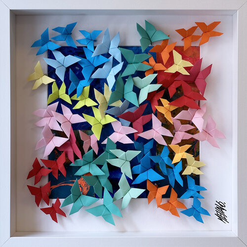 Battements... (ORIGAMI 2023) van Olivier Messas, Werk op papier te koop op Singulart
