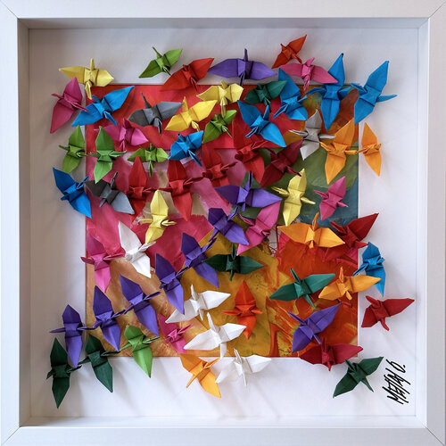 L'envolée... (ORIGAMI 2023) van Olivier Messas, Werk op papier te koop op Singulart