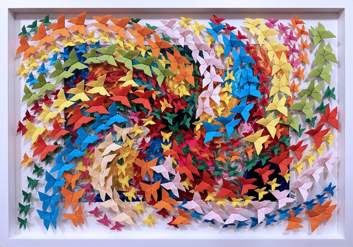 FLY AWAY...  (ORIGAMI 2023) van Olivier Messas, Werk op papier te koop op Singulart