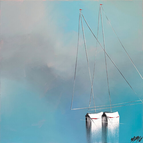 Jusqu'au bout du monde... (ESPRIT VOILE 2023) van Olivier Messas, Schilderij te koop op Singulart