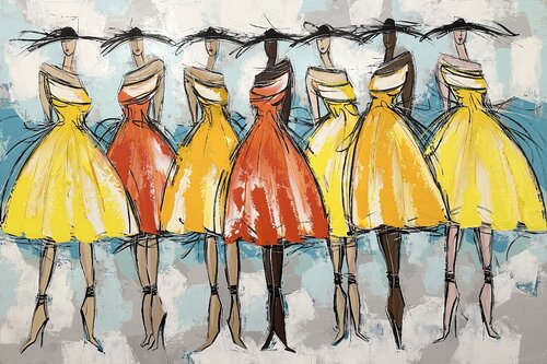 Les filles acidulées... (2023) van Olivier Messas, Schilderij te koop op Singulart