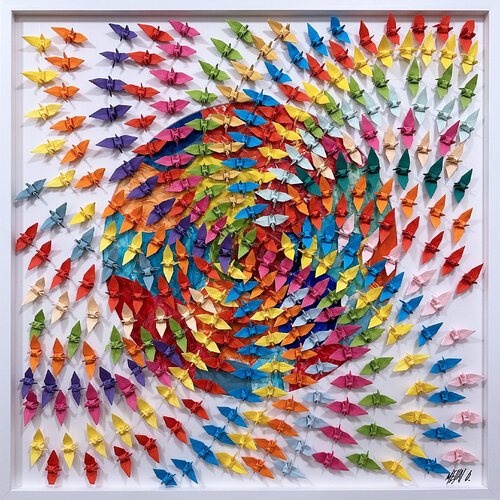 Un tourbillon de liberté...  (ORIGAMI 2024) van Olivier Messas, Werk op papier te koop op Singulart