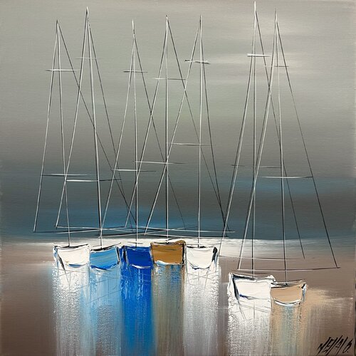 Le temps qui passe... (ESPRIT VOILE 2024) van Olivier Messas, Schilderij te koop op Singulart