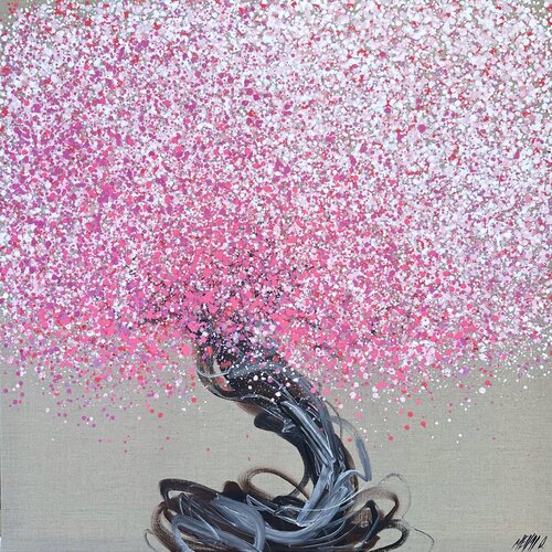 Le temps des cerisiers... (SOUVENIRS DU SUD 2024) di Olivier Messas, Pittura in vendita su Singulart