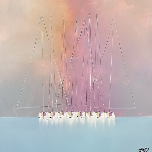 Douceurs en mer... (ESPRIT VOILE 2023) van Olivier Messas, Schilderij te koop op Singulart