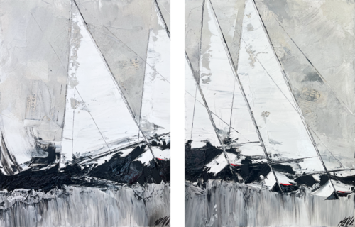 Le Vendée Globe... (PAYSAGE ABSTRAIT 2022) van Olivier Messas, Schilderij te koop op Singulart