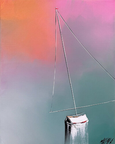 En solitaire... (ESPRIT VOILE 2024) par Olivier Messas, Peinture en vente sur Singulart