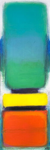 EASTER ISLAND... (GÉOMÉTRIE NOMADE 2024) de Olivier Messas, Pintura a la venta en Singulart