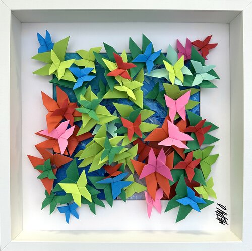 Sur les chemins de la vie...  (ORIGAMI 2023) van Olivier Messas, Werk op papier te koop op Singulart