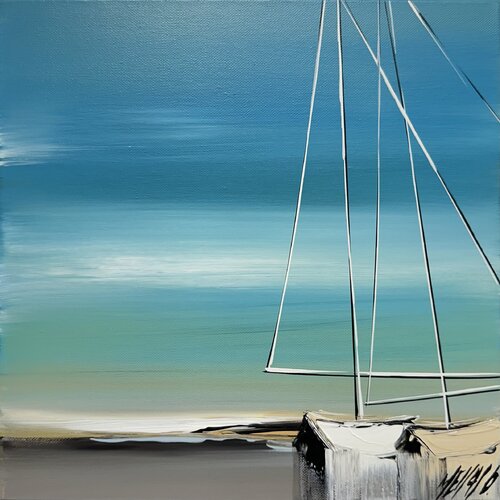 Ensemble en mer...II (ESPRIT VOILE 2018) von Olivier Messas, Malerei kaufen auf Singulart