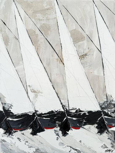 Jour de régate... II (PAYSAGE ABSTRAIT 2024) von Olivier Messas, Malerei kaufen auf Singulart
