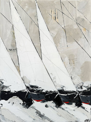 Jour de régate... III (PAYSAGE ABSTRAIT 2024) von Olivier Messas, Malerei kaufen auf Singulart