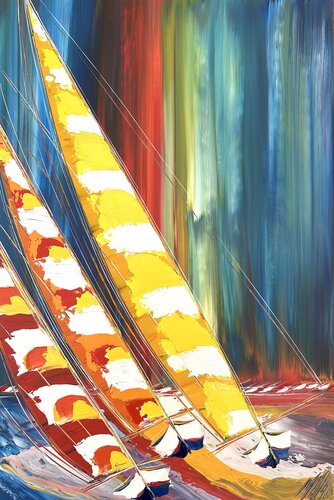 L’appel de l’océan... (ESPRIT VOILE 2024) von Olivier Messas, Malerei kaufen auf Singulart