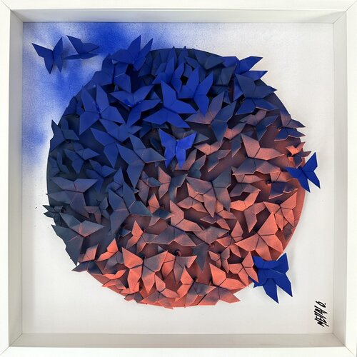 Coucher de soleil...  (ORIGAMI 2024) von Olivier Messas, Werk auf Papier kaufen auf Singulart