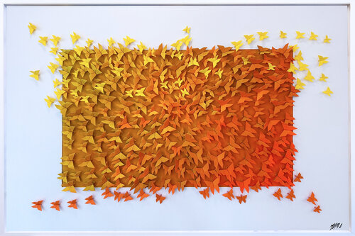 LumIère à l'horizon...  (ORIGAMI 2024) von Olivier Messas, Werk auf Papier kaufen auf Singulart