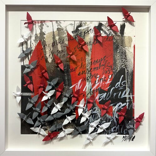 Le temps d‘une envolée...  (ORIGAMI 2024) von Olivier Messas, Werk auf Papier kaufen auf Singulart