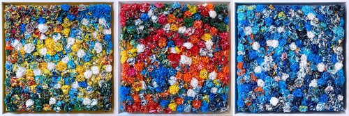 COMPOSITION [Fleurs recyclées] (Expression libre 2023) von Olivier Messas, Malerei kaufen auf Singulart